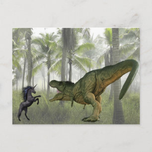 Eenhorn Tyrannosaurus Dinosaur Briefkaart