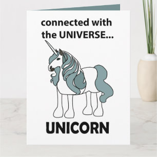 Eenhorn Verbonden Met De Universum Eenhorn Kaart