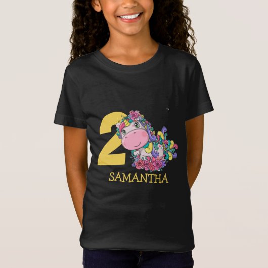 Eenhorn verjaardags T-shirt (Voorkant)