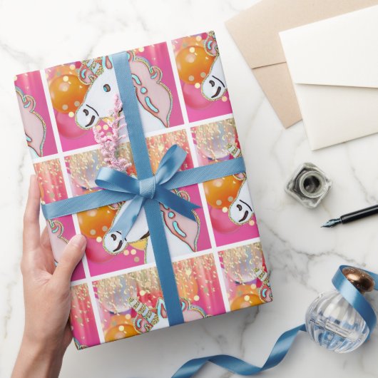 Eenhorn Verjaardagsfeestje Cadeaupapier (Geschenken)
