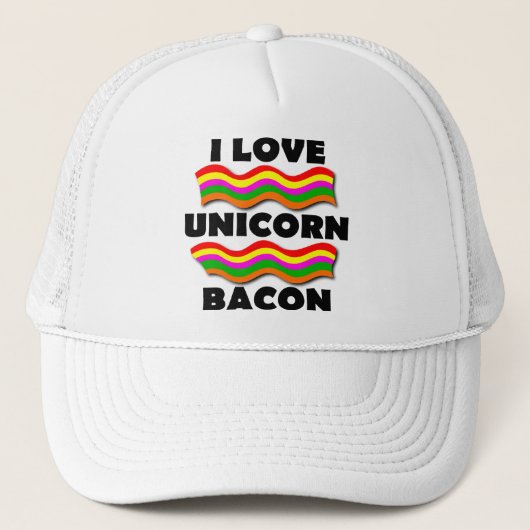 Eenhorn Vleeswaren Grappige Bal Cap Trucker Hoed Pet (Voorkant)