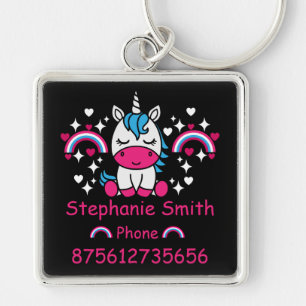 Eenhorn Voor Meisjes Verloren Contact Sleutelhanger