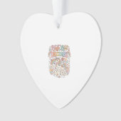 Eenhorn Vrede Liefde Eenhorn Schattig Vectorontwer Ornament (voorkant)