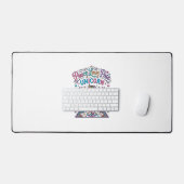 Eenhorn Vrede Liefde Pose Eenhorn Witte Achtergron Bureaumat (Keyboard & Muis)