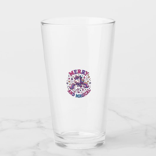 Eenhorn Vrolijk en Magisch Glas (Voorkant)