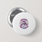 Eenhorn Vrolijk en Magisch Ronde Button 5,7 Cm (Voorkant /achterkant)