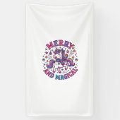Eenhorn Vrolijk en Magisch Spandoek (Verticaal)