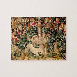 Eenhorn Wandtapijten Gevonden Legende Mythe Middel Legpuzzel