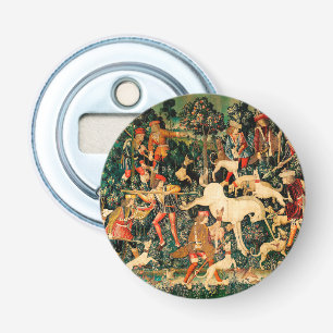 Eenhorn Wandtapijten Middeleeuwse Klassieker Verde Button Flesopener