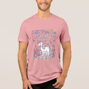 Eenhorn Zachte Weide Eenhorn Schattige Vector Ontw Tri-Blend Shirt