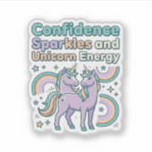Eenhorn Zelfvertrouwen Sprankels en Eenhorn Energi Sticker (Voorkant)