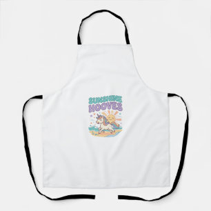Eenhorn Zonneschijn Hoeven Trendy Grafisch T-shirt Schort