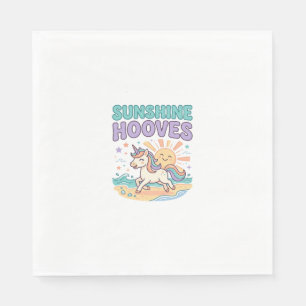 Eenhorn Zonneschijn Hoeven Trendy Grafisch T-shirt Servet