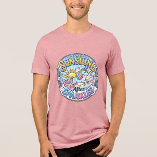 Eenhorn Zonneschijn Na Sprankels POD Klaar Markt Tri-Blend Shirt