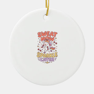 Eenhorn Zweet Nu Glans Later Print Klaar Zazzle Keramisch Ornament