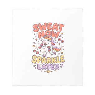 Eenhorn Zweet Nu Glans Later Print Klaar Zazzle Notitieblok