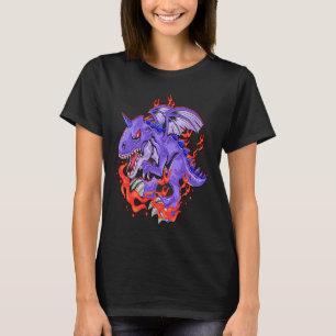 Eenhornasaurus rex Dinosaur rex Vliegende eenhoorn T-shirt