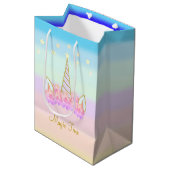 Eenhornbloemen & sterren medium cadeauzakje (Voorkant Gekanteld)