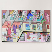 Eenhornen aan het werk legpuzzel (Horizontaal)
