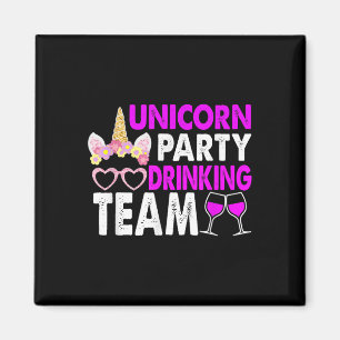 Eenhornfeest Drankteam Bruiloft Bruid En Bruidegom Magneet