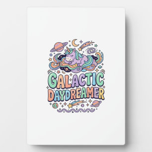 Eenhornig Galactisch Droomster Kawaii Sticker en T Fotoplaat
