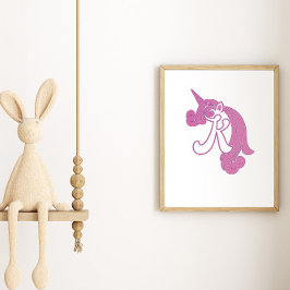 Eenhornig Monogram K Poster