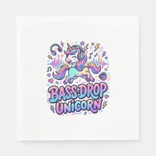Eenhornige Bas Drop Eenhornige Cadeau Idee Typogra Servet