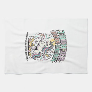 Eenhornige Donderhoorn Energie Retro Stijl Product Theedoek