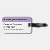 Eenhornige doodskop met gekruiste botten bagagelabel (Achterkant horizontaal)