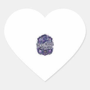 Eenhornige Heksen Paarden en Hoorns POD Klaar POD Hart Sticker