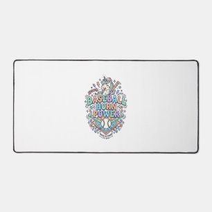 Eenhornige Honkbal Hoorn Kracht Kawaii Vector Ontw Bureaumat