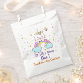 Eenhornige Kat Regenboog Pastel Sterren 1e Verjaar Bedankzakje (Geknipt)