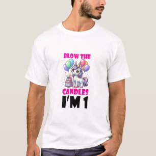 Eenhornige Kinderen 1e Verjaardagsfeest Jongen 1 J T-shirt