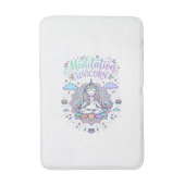 Eenhornige Meditatie Eenhoring Witte Achtergrond V Badmat (Voorkant Verticaal)