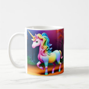 Eenhornige paard met regenboogkleuren-37474 koffiemok