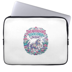 Eenhornige Paddenstoel Eenhornige Magie Kleurrijk Laptop Sleeve