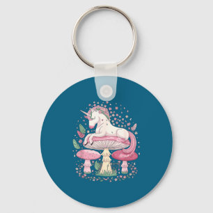 Eenhornige Paddenstoelen Fantasie Droomvlinders Fl Sleutelhanger