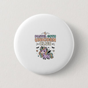 Eenhornige Pastel Goth Eenhornige Club Trendy Graf Ronde Button 5,7 Cm
