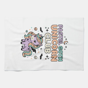 Eenhornige Pastel Goth Eenhornige Club Trendy Graf Theedoek