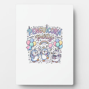 Eenhornige Penguicorn Feest Premium Vector Vector  Fotoplaat
