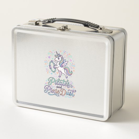Eenhornige Pilates en Pixie Dust Witte Achtergrond (Voorkant)