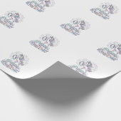 Eenhornige Pilates en Pixie Dust Witte Achtergrond Cadeaupapier (Hoek)