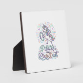 Eenhornige Pilates en Pixie Dust Witte Achtergrond Fotoplaat (Voorkant)
