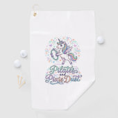 Eenhornige Pilates en Pixie Dust Witte Achtergrond Golfhanddoek (Insitu)