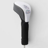 Eenhornige Pilates en Pixie Dust Witte Achtergrond Golfheadcover (Schuin)