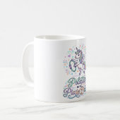 Eenhornige Pilates en Pixie Dust Witte Achtergrond Koffiemok (Voorkant links)