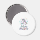Eenhornige Pilates en Pixie Dust Witte Achtergrond Magneet (Voorkant / Achterkant)