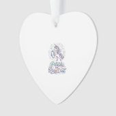 Eenhornige Pilates en Pixie Dust Witte Achtergrond Ornament (voorkant)