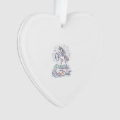 Eenhornige Pilates en Pixie Dust Witte Achtergrond Ornament (voorkant)