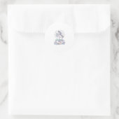 Eenhornige Pilates en Pixie Dust Witte Achtergrond Ronde Sticker (Tas)